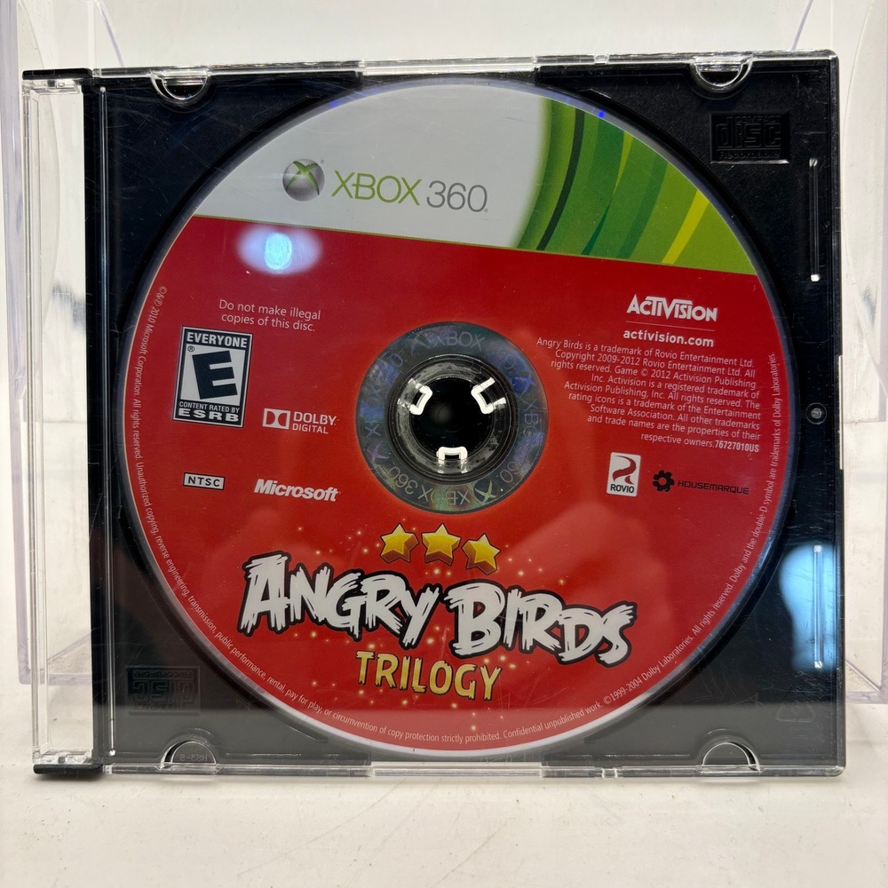 Angry Birds Trilogy Xbox 360 Activision Microsoft‎ Video Game Disc Only NTSC